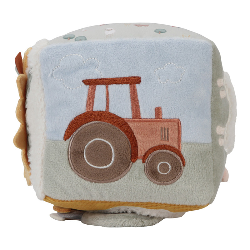 Cubo di attività morbido multisensoriale a tema Little Farm, Little Dutch