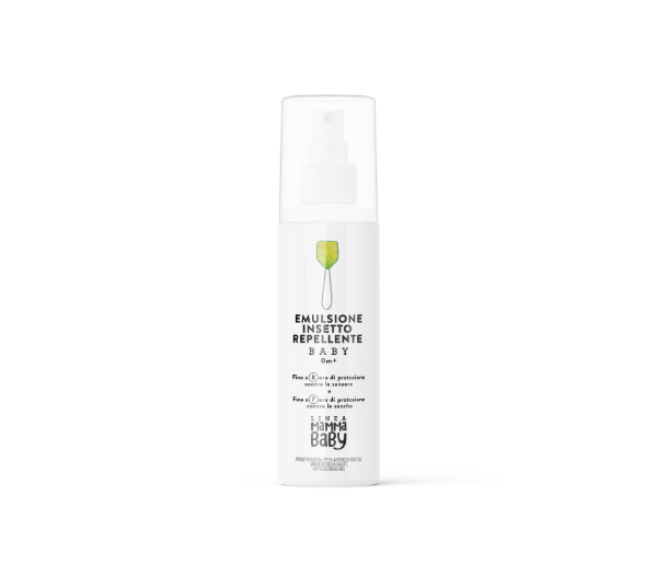 flacone bianco con diesegno paletta delle mosche