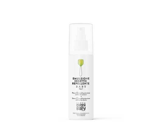 flacone bianco con diesegno paletta delle mosche
