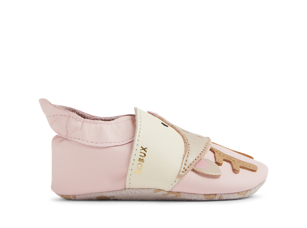 Bobux babbucce Soft Sole Cerbiattina rosa, Fawna Rosewater Vanilla