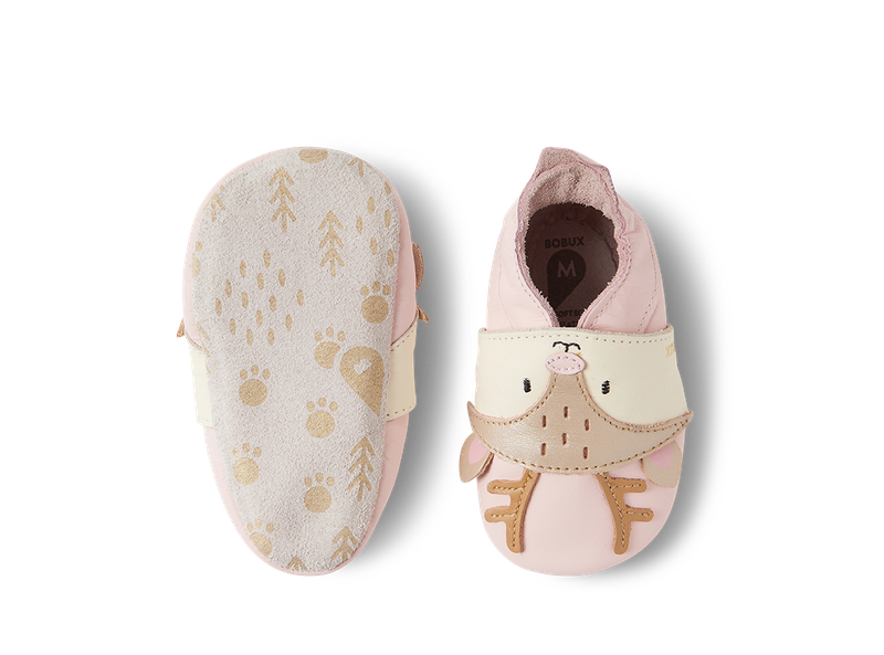 Bobux babbucce Soft Sole Cerbiattina rosa, Fawna Rosewater Vanilla