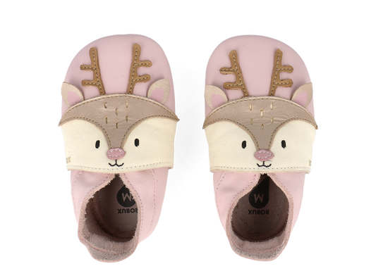 Bobux babbucce Soft Sole Cerbiattina rosa, Fawna Rosewater Vanilla