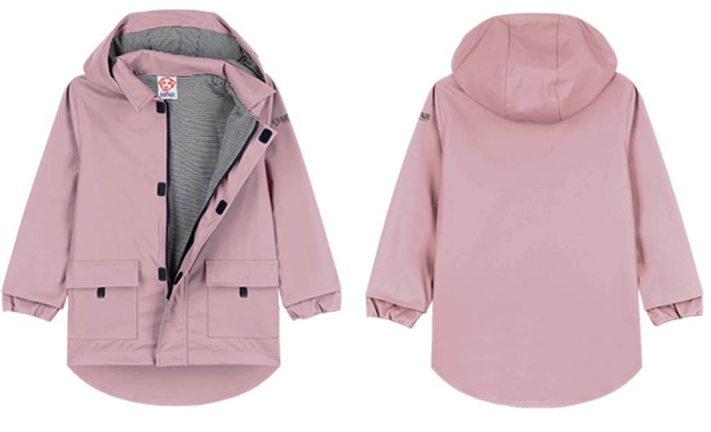 Giacca antipioggia e antivento Parky Rosa Old Pink di Boatilus