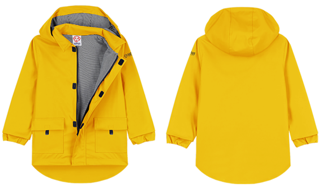 Giacca antipioggia e antivento Parky Giallo Yellow di Boatilus