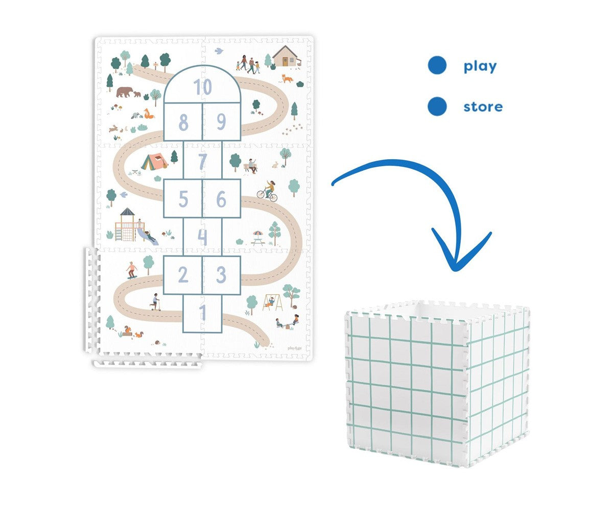 Tappeto gioco in schiuma eevaa fantasia HOPSCOTCH (CAMPANA), Play&go, 6 pezzi