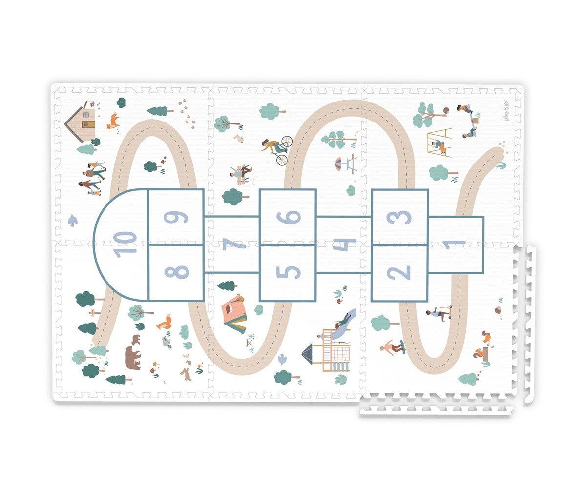 Tappeto gioco in schiuma eevaa fantasia HOPSCOTCH (CAMPANA), Play&go, 6 pezzi
