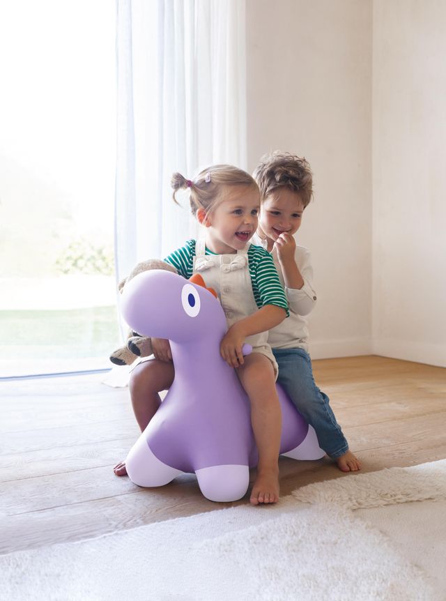 HOPPI Dino Lavander, Dinosauro a dondolo gonfiabile, Quut
