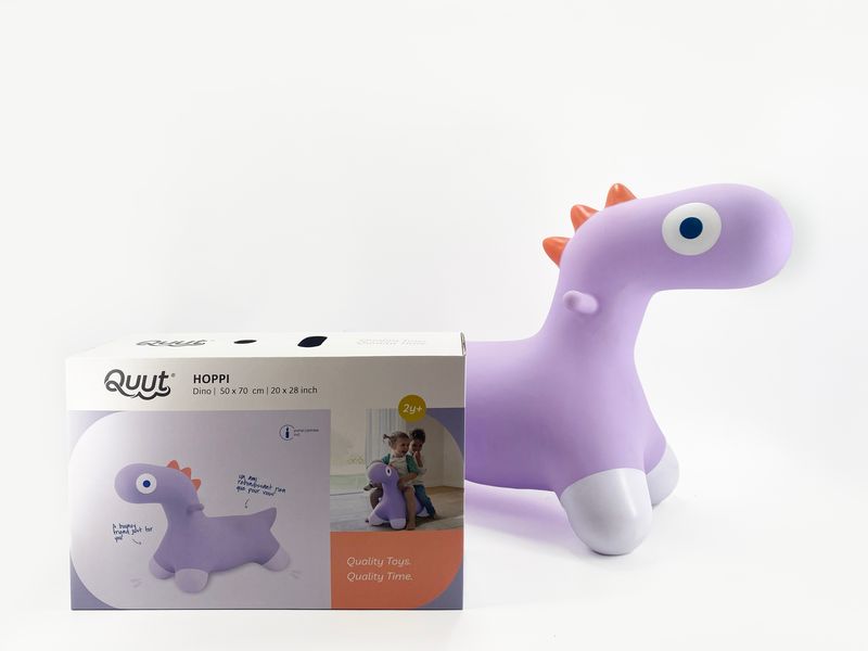 HOPPI Dino Lavander, Dinosauro a dondolo gonfiabile, Quut