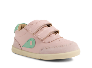 Bobux I Walk Champ, scarpe in pelle Ballet Pink Hemlock (rosa con inserti menta)