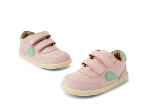 Bobux I Walk Champ, scarpe in pelle Ballet Pink Hemlock (rosa con inserti menta)