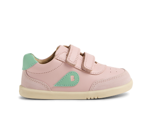 Bobux I Walk Champ, scarpe in pelle Ballet Pink Hemlock (rosa con inserti menta)