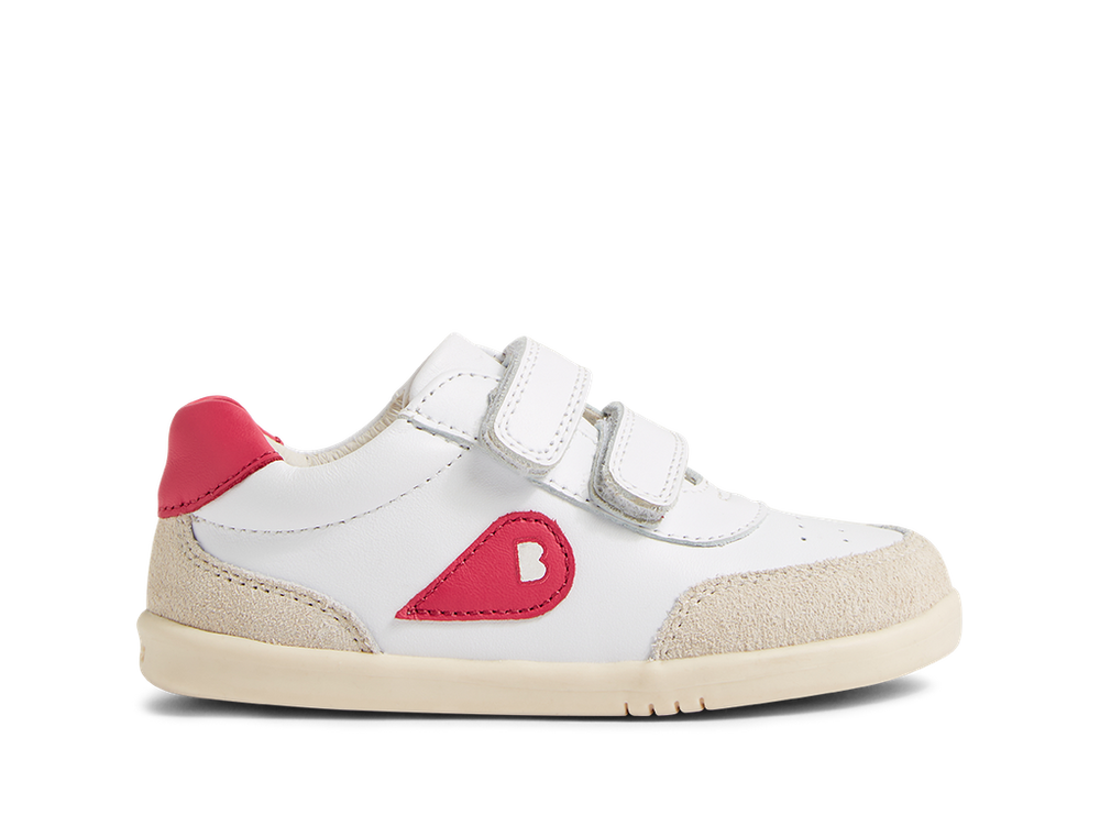 Bobux I Walk Champ, scarpe in pelle chalk-radiant raspberry