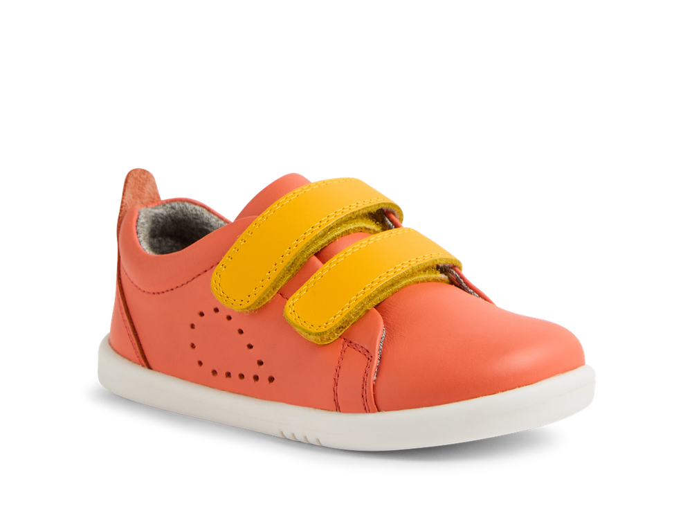 Bobux I Walk Grass Court scarpe in pelle, nasturtium saffron( arancio e giallo)