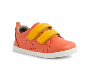 Bobux I Walk Grass Court scarpe in pelle, nasturtium saffron( arancio e giallo)