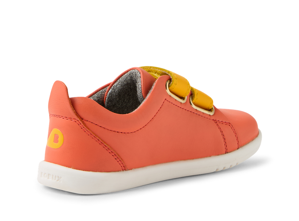 Bobux I Walk Grass Court scarpe in pelle, nasturtium saffron( arancio e giallo)