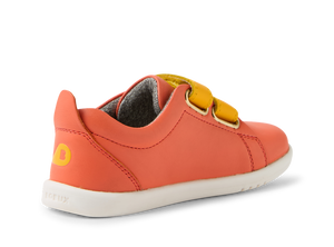 Bobux I Walk Grass Court scarpe in pelle, nasturtium saffron( arancio e giallo)