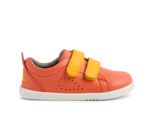 Bobux I Walk Grass Court scarpe in pelle, nasturtium saffron( arancio e giallo)
