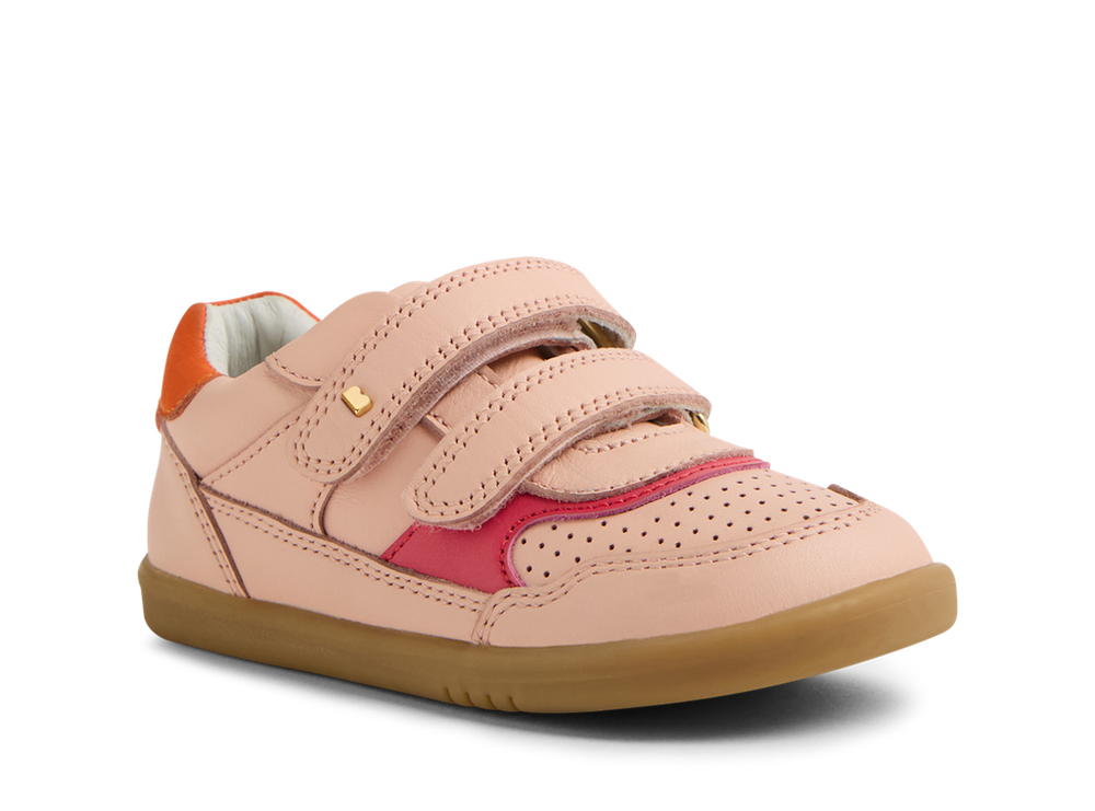 Bobux I Walk Hunter, scarpe in pelle cameo rose-nasturtium (rosa e arancio)