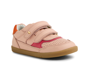 Bobux I Walk Hunter, scarpe in pelle cameo rose-nasturtium (rosa e arancio)