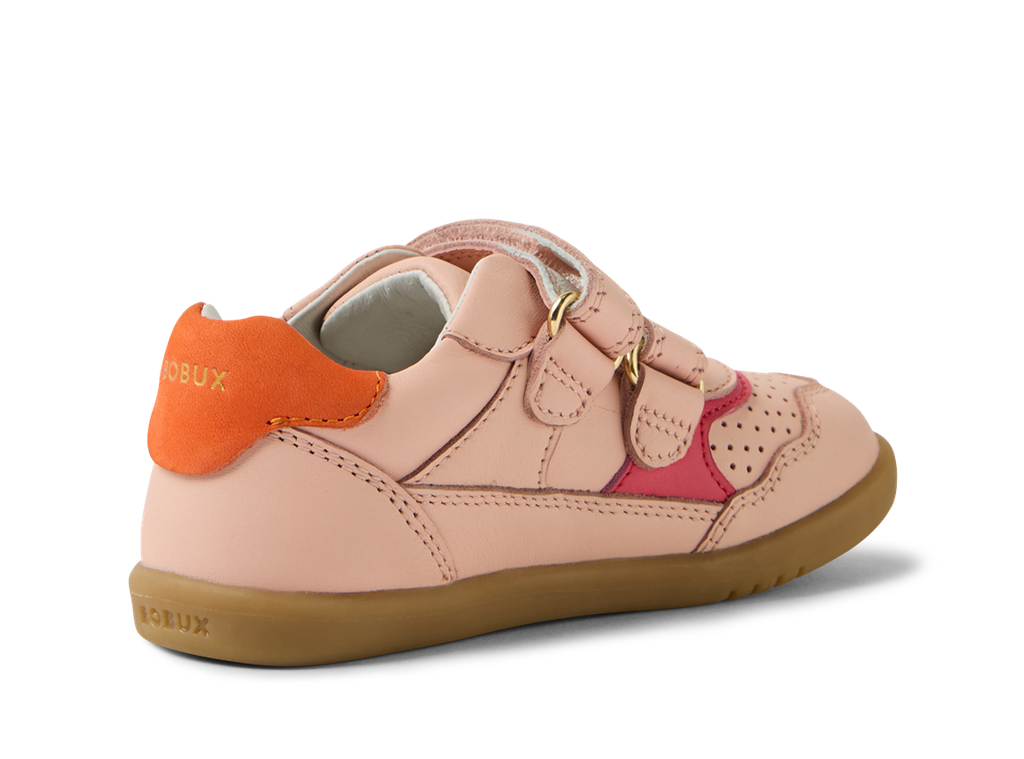 Bobux I Walk Hunter, scarpe in pelle cameo rose-nasturtium (rosa e arancio)