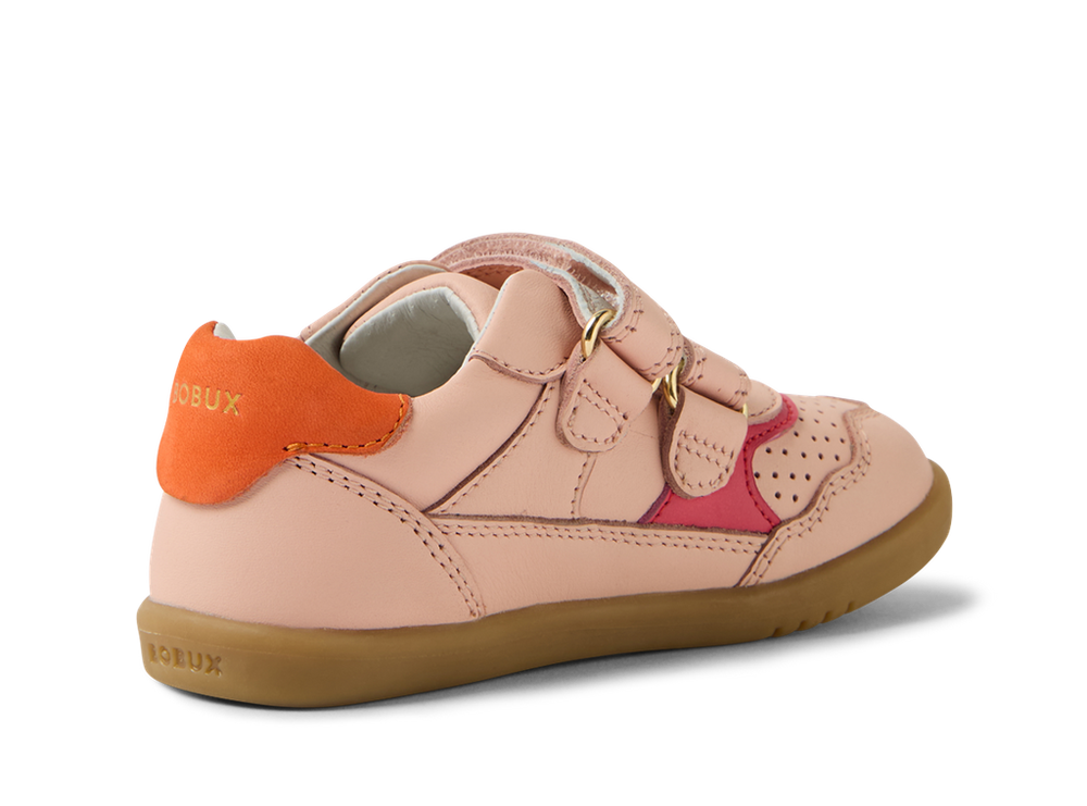Bobux I Walk Hunter, scarpe in pelle cameo rose-nasturtium (rosa e arancio)