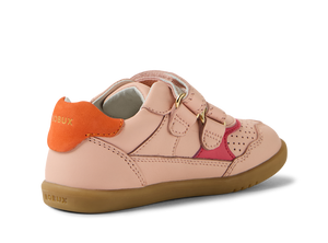 Bobux I Walk Hunter, scarpe in pelle cameo rose-nasturtium (rosa e arancio)
