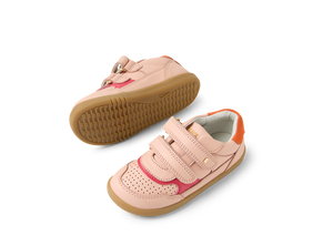 Bobux I Walk Hunter, scarpe in pelle cameo rose-nasturtium (rosa e arancio)