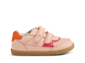 Bobux I Walk Hunter, scarpe in pelle cameo rose-nasturtium (rosa e arancio)