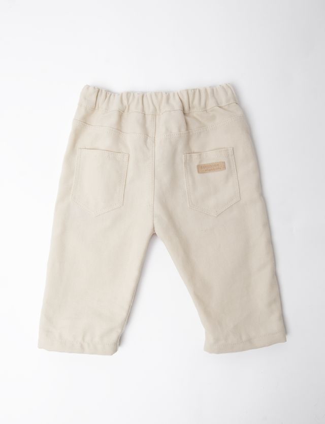 Jeans 5 tasche bimba, WARM WHITE, in cotone e viscosa di bambù, Bamboom