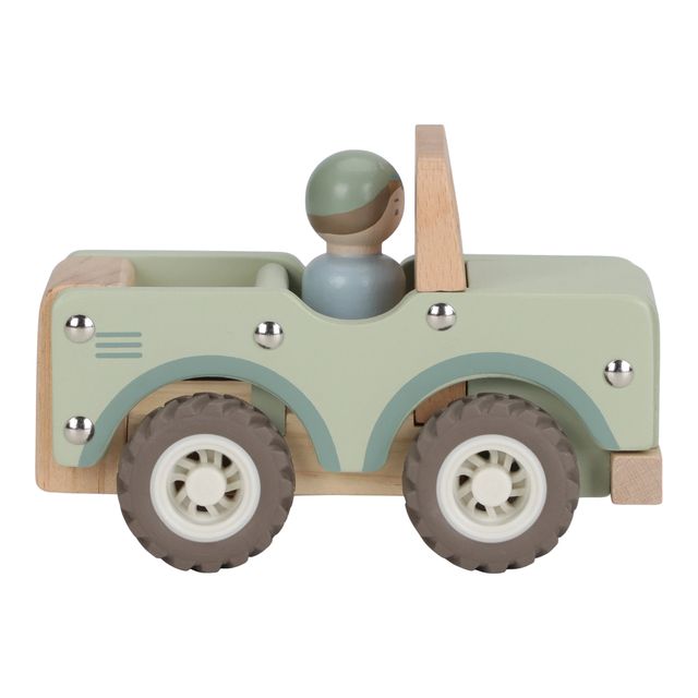 Jeep con personaggio in legno, Little Dutch