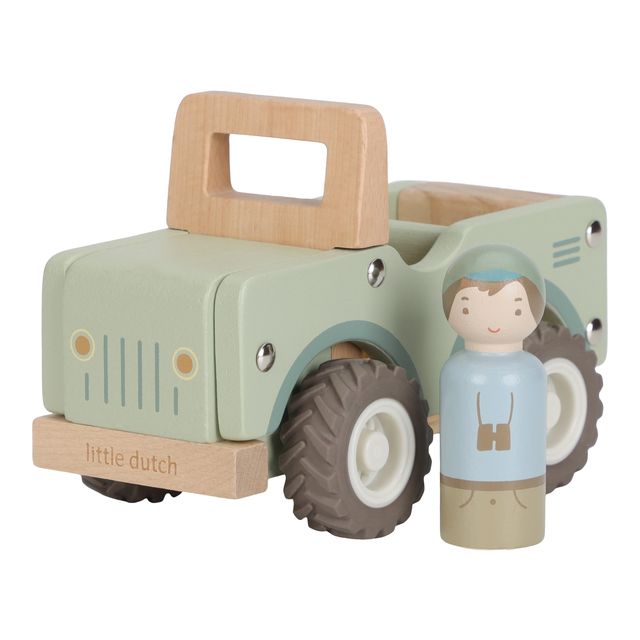 Jeep con personaggio in legno, Little Dutch