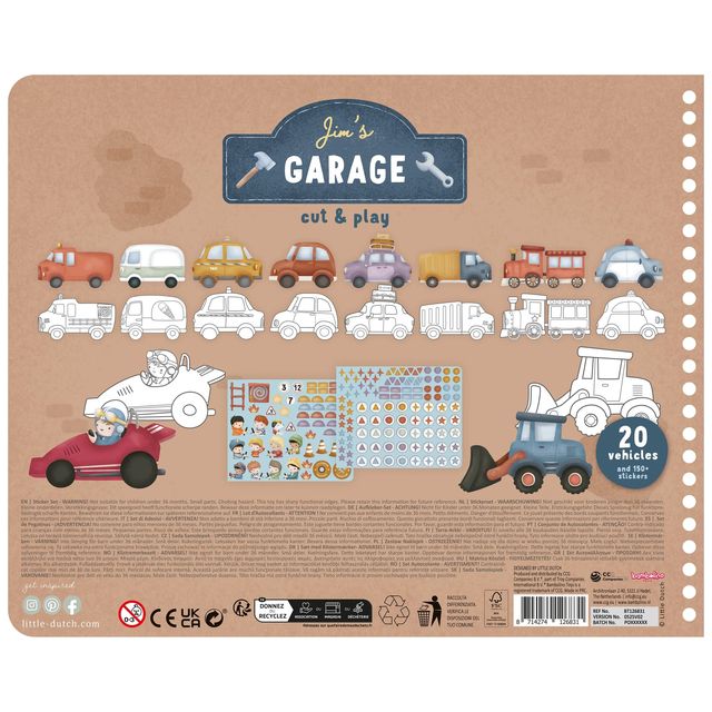 Gioco creativo, Jim's Garage, cut & play, Little Dutch
