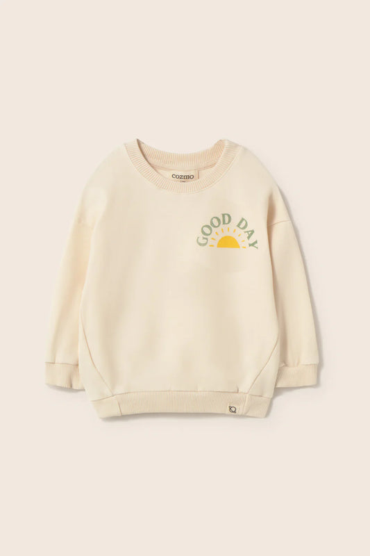 Felpa KELLY Ivory, Good day, 100% cotone, Cozmo