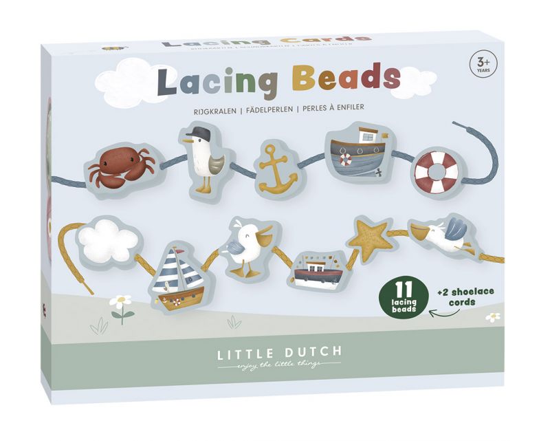 Lacing Beads, formine da infilare, Little Dutch