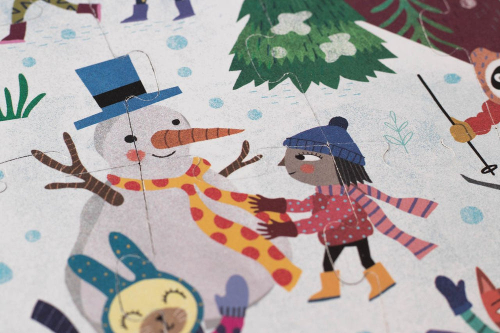 dettaglio puzzle let's go to the mountain versione invernale