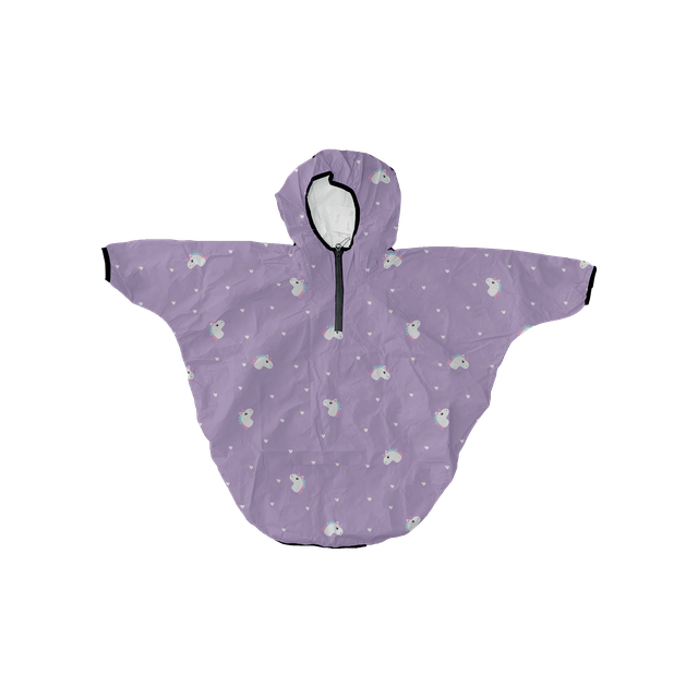 Mantellina impermeabile per la pioggia, unicorno cuori, Mr Tiggle
