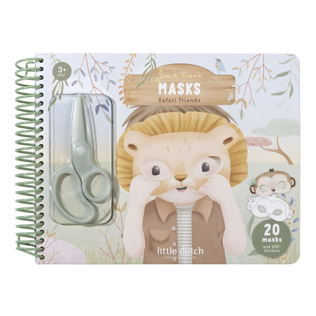 Gioco creativo, Jim & Rosa's Masks, Safari Friends, Little Dutch