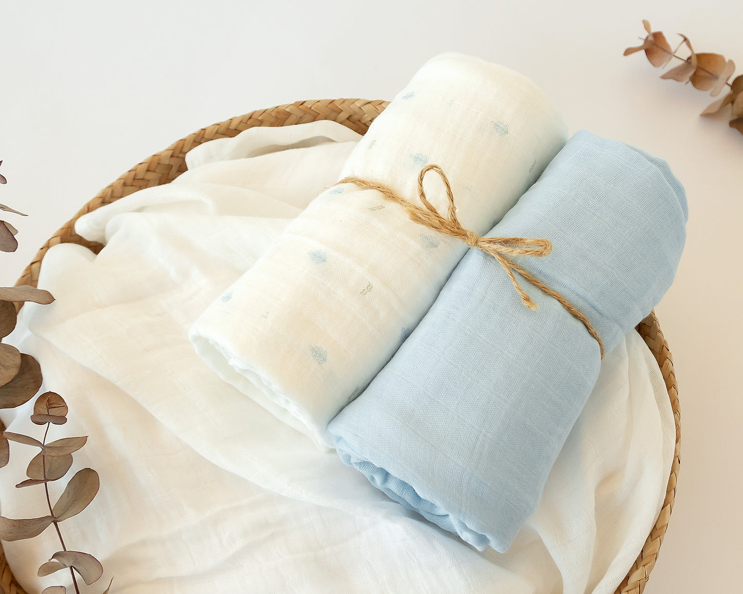 Mussoline in bambù e cotone, Set 2 pezzi, Kiokids