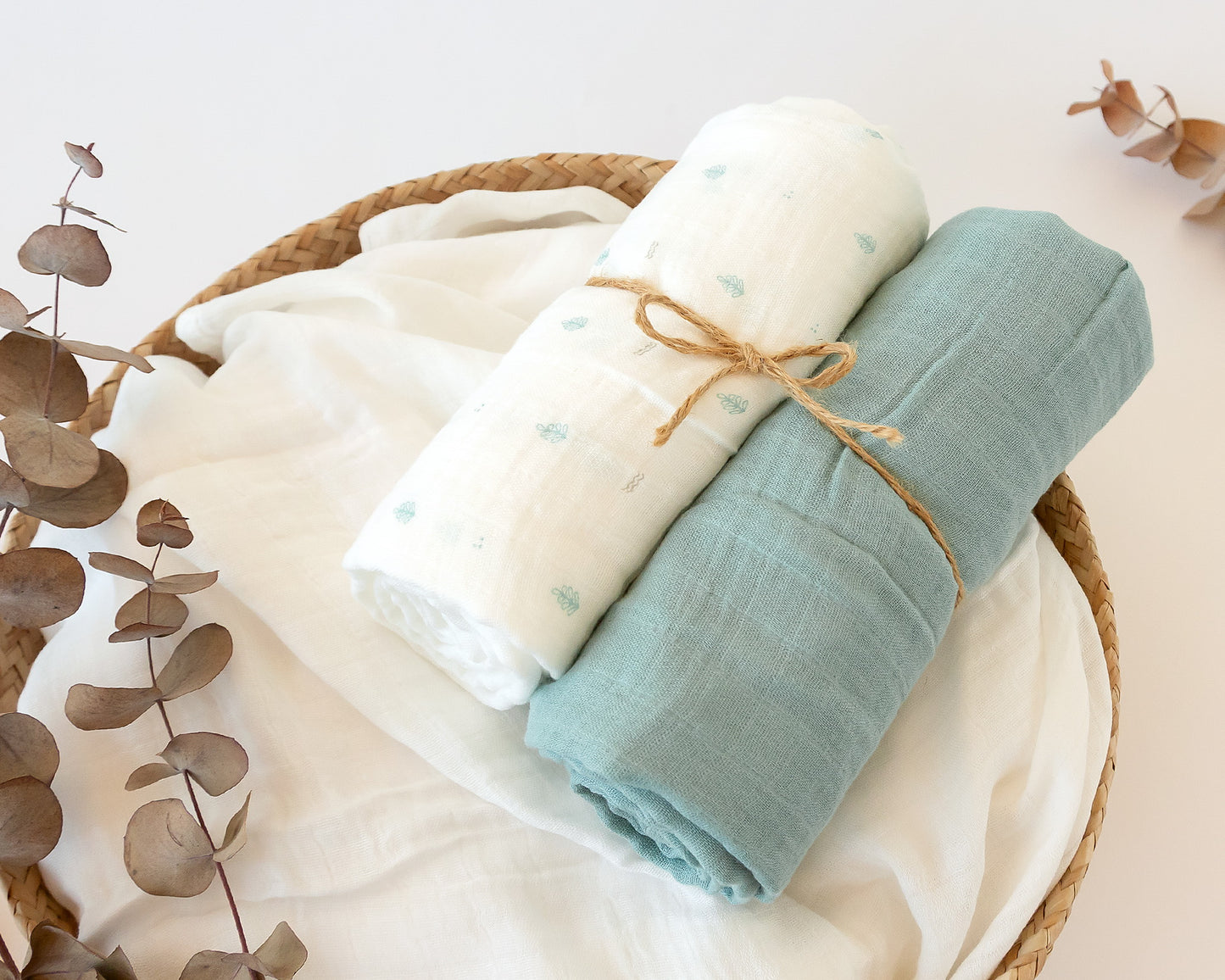 Mussoline in bambù e cotone, Set 2 pezzi, Kiokids