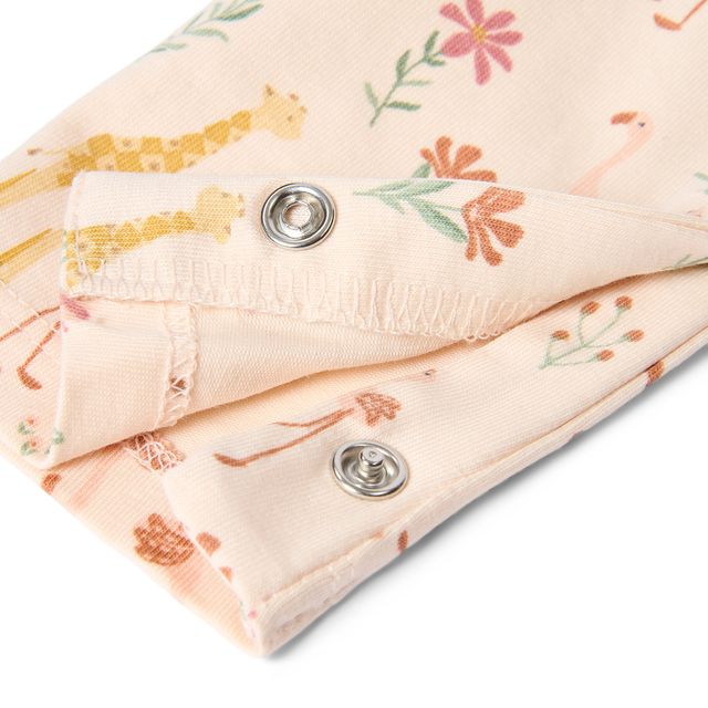 Pigiama a manica lunga One Piece Pijama Safari flamingo, con chiusura a bottoni, Little Dutch