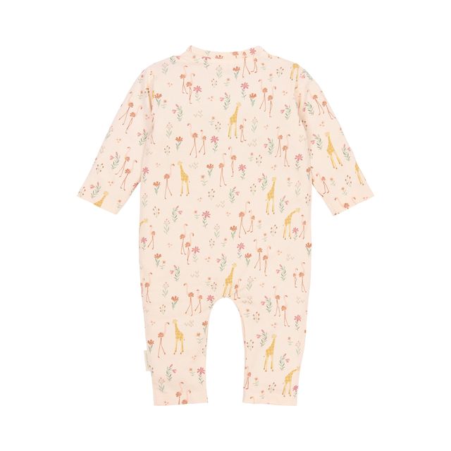 Pigiama a manica lunga One Piece Pijama Safari flamingo, con chiusura a bottoni, Little Dutch