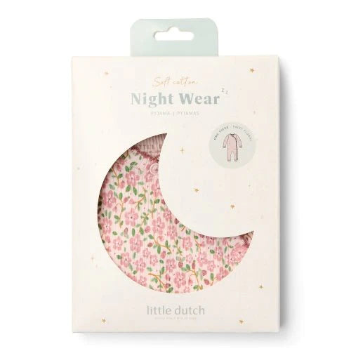 Pigiama a manica lunga One Piece Pijama Fairy Floral, con chiusura a bottoni, Little Dutch
