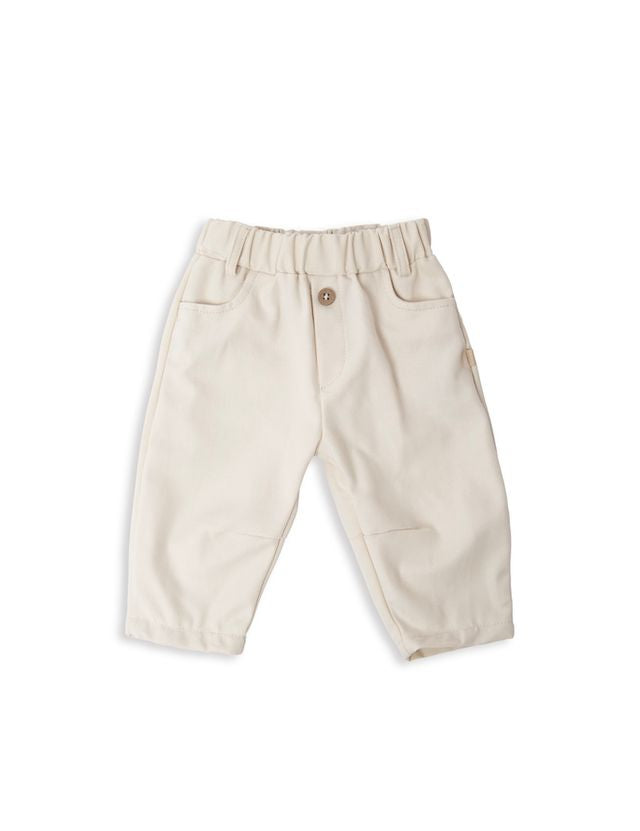 Pantalone Kino bimbo, WARM WHITE, in cotone e viscosa di bambù, Bamboom