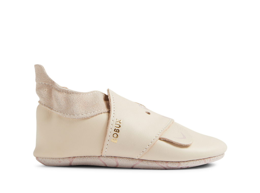 Bobux babbucce Soft Sole Gattina Peek a Boo Kitty, White swan