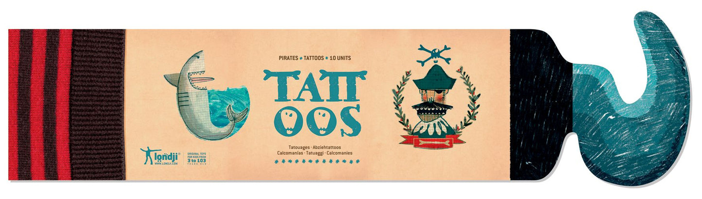 Londji, Pirates Tatoos, 10 tatuaggi temporanei