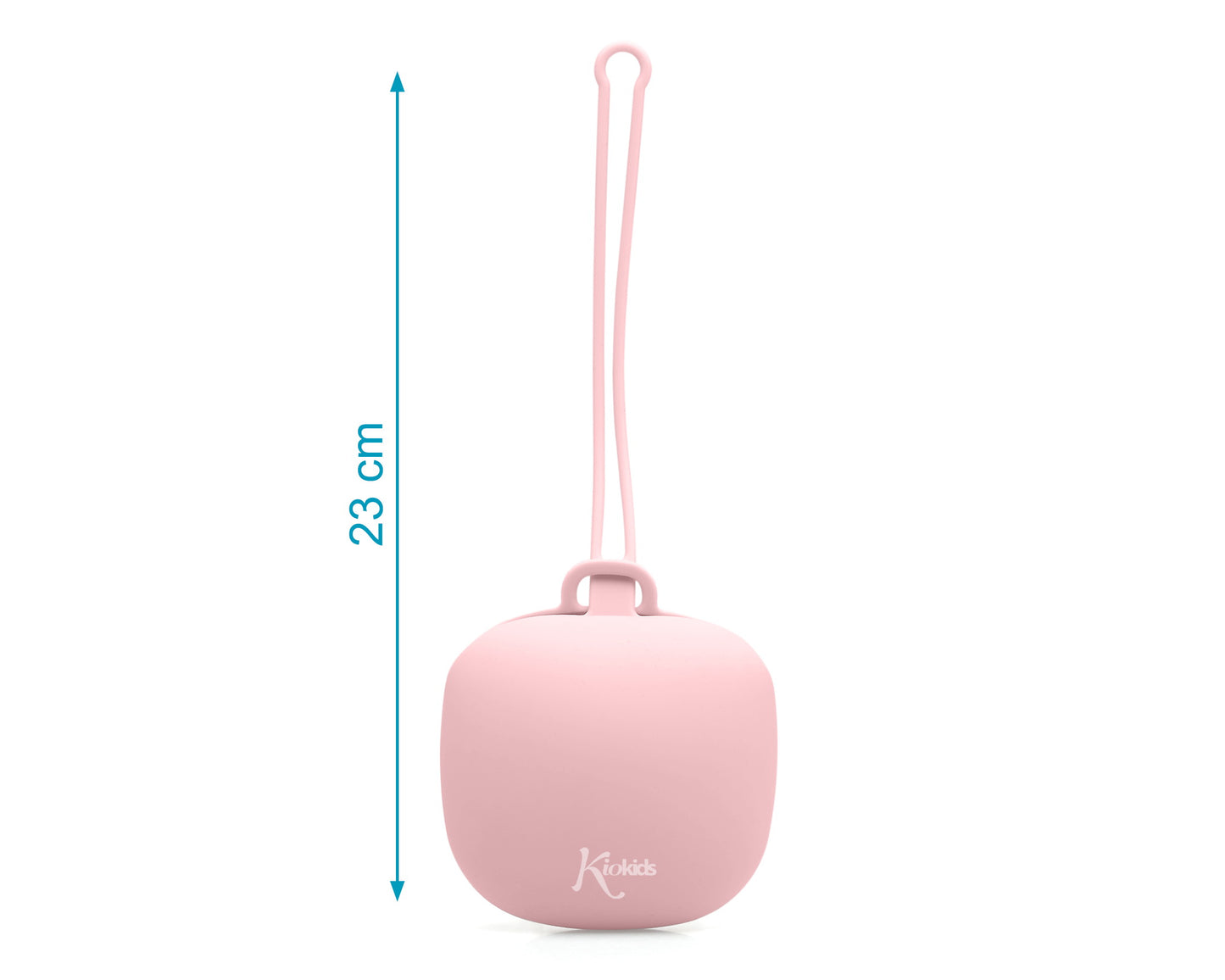 Porta succhietto in silicone soft, rosa o azzurro, Kiokids