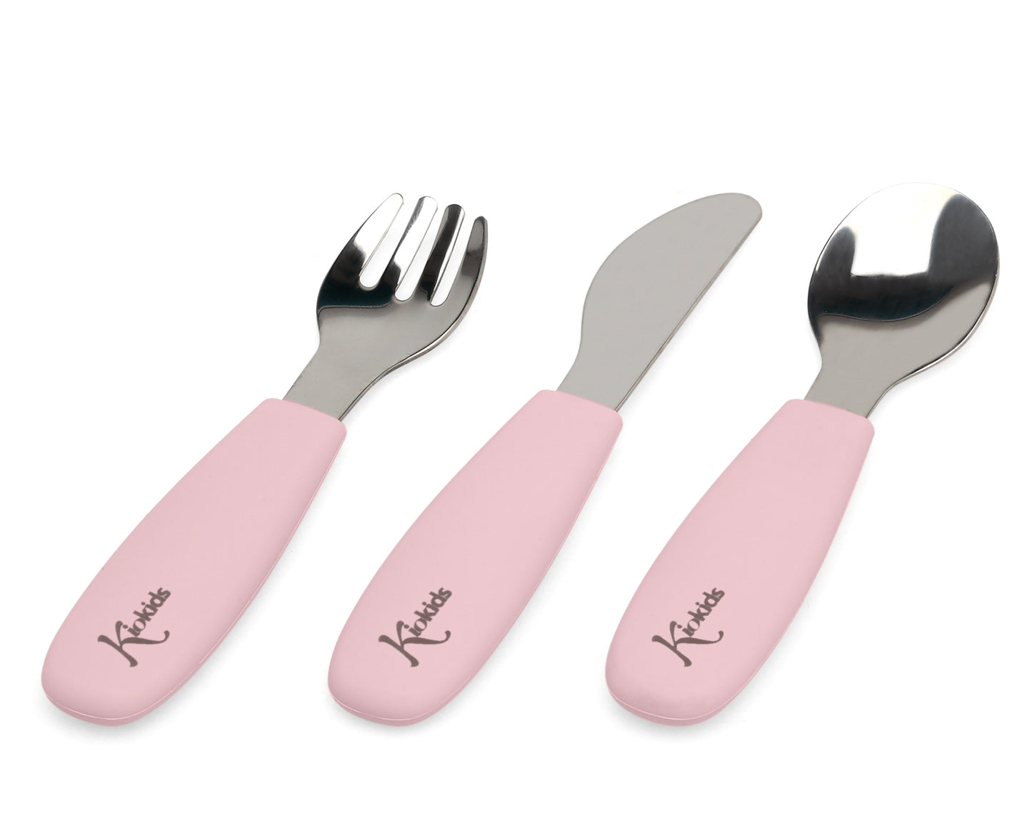Set di posate in acciaio inossidabile e silicone di alta qualità, Kiokids