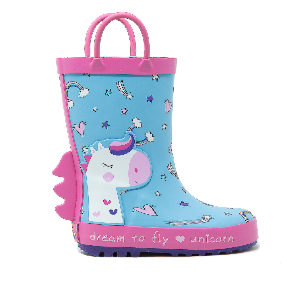 Stivali da pioggia in gomma, unicorno azzurro, Mr Tiggle