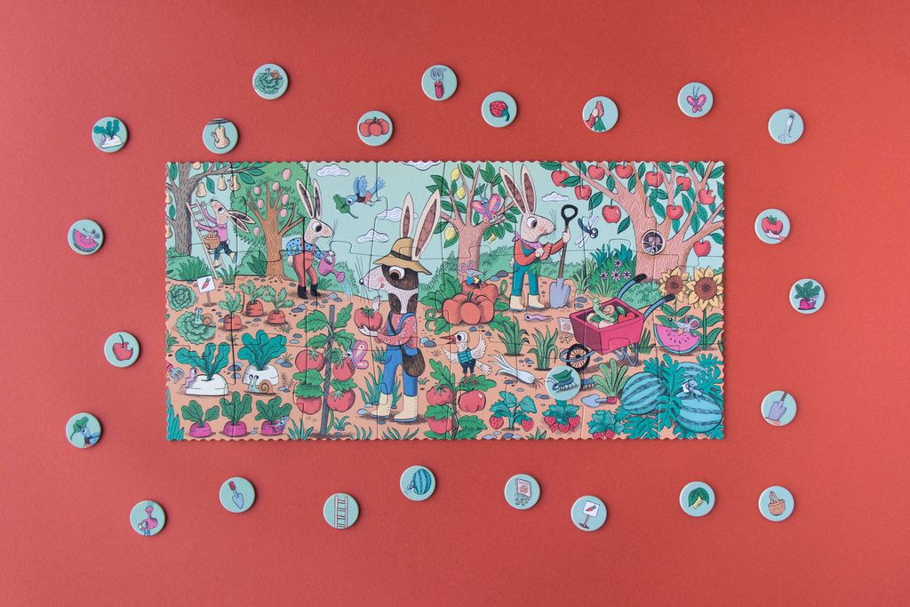 Londji, Puzzle Il Giardino dei Coniglietti, Rabbit's Garden Nature Observation Puzzle