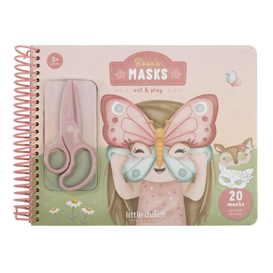 Gioco creativo, Rosa's Masks, cut & play, Little Dutch